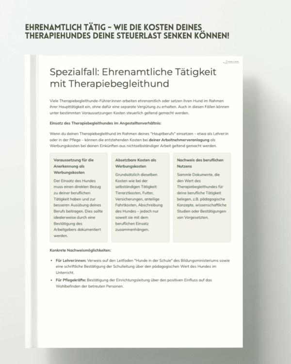Leitfaden: "Steuern und Co" für Therapiehundeführer:innen – Bild 5