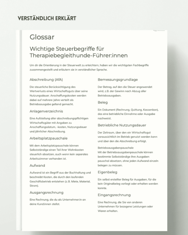 Leitfaden: "Steuern und Co" für Therapiehundeführer:innen – Bild 8